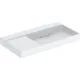Geberit One jobbos mosdó 90x48 cm, KeraTect, túlfolyó és csapfurat nélkül, fehér 505.044.00.1