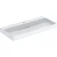 Geberit One mosdó hátsó lefolyóval 105x48 cm csaplyukkal és túlfolyó nélkül, KeraTect, fehér 505.046.00.1