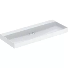   Geberit One mosdó hátsó lefolyóval 120x48 cm csaplyuk és túlfolyó nélkül, KeraTect, fehér 505.047.00.1