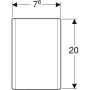 Geberit ONE design szifontakaró, pórszórt rozsdamentes acél, fehér 505.058.01.1