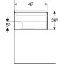 Geberit One alsó szekrény mosdóhoz 1 fiókkal 118x47 cm, tölgy 505.075.00.5