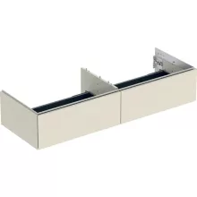   Geberit One alsó szekrény mosdóhoz két fiókkal 133x47cm, magasfényű homokszürke 505.076.00.4