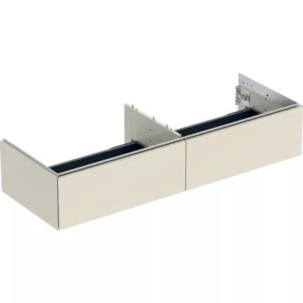 Geberit One alsó szekrény mosdóhoz két fiókkal 133x47cm, magasfényű homokszürke 505.076.00.4