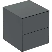   Geberit One oldalsó szekrény két fiókkal 45x47 cm, matt fekete 505.077.00.8