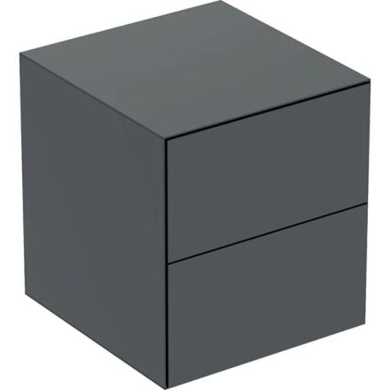 Geberit One oldalsó szekrény két fiókkal 45x47 cm, matt fekete 505.077.00.8