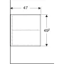 Geberit One oldalsó polcelem 45x47 cm, magasfényű fehér 505.079.00.1