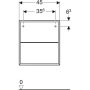 Geberit One oldalsó polcelem 45x47 cm, matt fehér 505.079.00.2