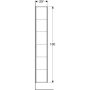 Geberit One magas szekrény 1 ajtóval 36x180 cm, magasfényű fehér 505.083.00.1