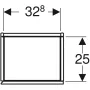 Geberit One magas szekrény 1 ajtóval 36x180 cm, matt fekete 505.083.00.8
