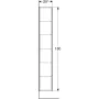 Geberit One magas szekrény 1 ajtóval 36x180 cm, matt fekete 505.083.00.8