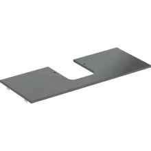   Geberit One márványhatású mosdópult középső kivágással, pultra ültethető tálformájú mosdóhoz 120x47cm, matt fekete 505.105.00.2
