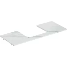   Geberit One márványhatású mosdópult középső kivágással, pultra ültethető mosdóhoz 120x47cm, matt fehér 505.115.00.1