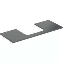   Geberit One márványhatású mosdópult középső kivágással, pultra ültethető mosdóhoz 120x47cm, matt fekete 505.115.00.2