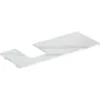 Geberit One márványhatású mosdópult bal oldali kivágással, pultra ültethető tálformájú mosdóhoz 120x47cm, matt fehér 505.125.00.1
