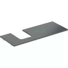   Geberit One márványhatású mosdópult bal oldali kivágással, pultra ültethető tálformájú mosdóhoz 120x47cm, matt fekete 505.125.00.2