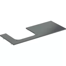   Geberit One márványhatású mosdópult bal oldali kivágással, pultra ültethető mosdóhoz 120x47cm, matt fekete 505.135.00.2