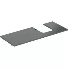  Geberit One márványhatású mosdópult jobb oldali kivágással, pultra ültethető tálformájú mosdóhoz 120x47 cm, matt fekete 505.145.00.2