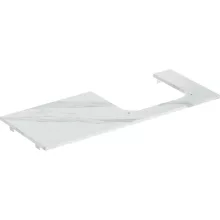   Geberit One márványhatású mosdópult jobb oldali kivágással, pultra ültethető mosdóhoz 120x47cm, matt fehér 505.155.00.1