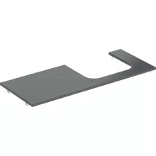   Geberit One márványhatású mosdópult jobb oldali kivágással, pultra ültethető mosdóhoz 120x47cm, matt fekete 505.155.00.2