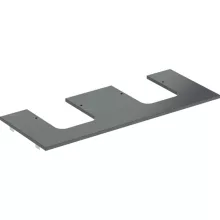   Geberit One márványhatású mosdópult két oldali kivágással, pultra ültethető tálformájú mosdóhoz 120x47 cm, matt fekete 505.175.00.2