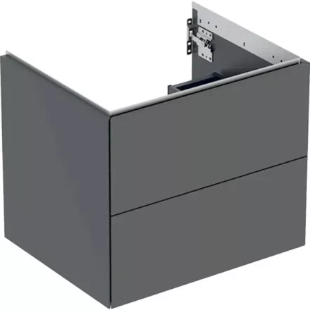 Geberit One alsó szekrény mosdóhoz 2 fiókkal 59,2x47 cm, matt láva 505.261.00.3