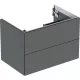 Geberit One alsó szekrény mosdóhoz 2 fiókkal 74x47 cm, matt láva 505.262.00.3