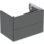 Geberit One alsó szekrény mosdóhoz 2 fiókkal 74x47 cm, matt láva 505.262.00.3