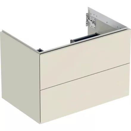 Geberit One alsó szekrény mosdóhoz 2 fiókkal 74x47 cm, magasfényű homokszürke 505.262.00.4