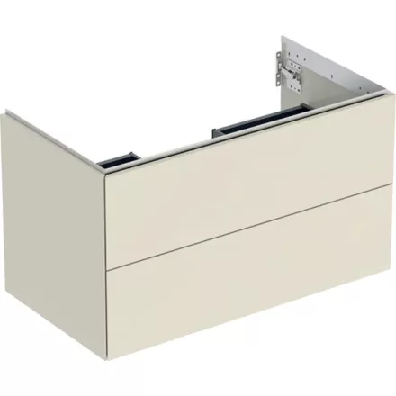 Geberit One alsó szekrény mosdóhoz 2 fiókkal 88,8x47 cm, magasfényű homokszürke 505.263.00.4
