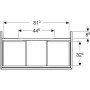 Geberit One alsó szekrény mosdóhoz 2 fiókkal 88,8x47 cm, tölgy 505.263.00.5
