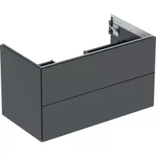   Geberit One alsó szekrény mosdóhoz 2 fiókkal 88,8x47 cm, matt fekete 505.263.00.8