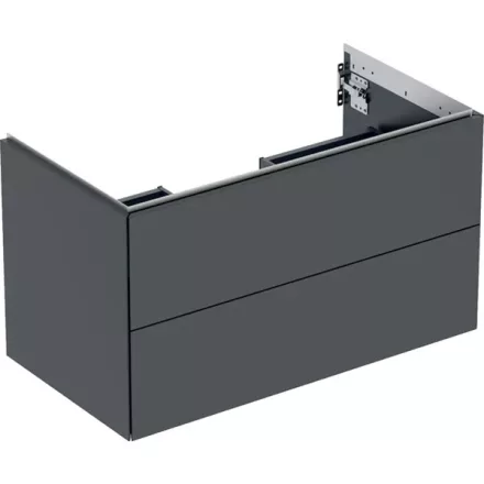 Geberit One alsó szekrény mosdóhoz 2 fiókkal 88,8x47 cm, matt fekete 505.263.00.8