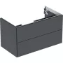 Geberit One alsó szekrény mosdóhoz 2 fiókkal 88,8x47 cm, matt fekete 505.263.00.8