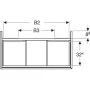 Geberit One mosdószekrény két fiókkal 105x47 cm, matt greige 505.264.00.7