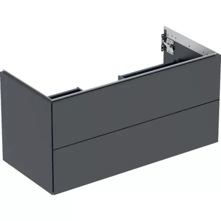 Geberit One alsó szekrény mosdóhoz 2 fiókkal 103x47 cm, matt fekete 505.264.00.8