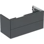 Geberit One alsó szekrény mosdóhoz 2 fiókkal 103x47 cm, matt fekete 505.264.00.8