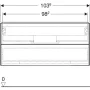 Geberit One alsó szekrény mosdóhoz 2 fiókkal 103x47 cm, matt fekete 505.264.00.8