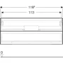 Geberit One alsó szekrény mosdóhoz 2 fiókkal 118x47 cm, magasfényű fehér 505.265.00.1