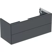   Geberit One alsó szekrény mosdóhoz 2 fiókkal 118x47 cm, matt fekete 505.265.00.8