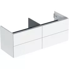   Geberit One alsó szekrény mosdóhoz, négy fiókkal 135x47cm, magasfényű fehér 505.266.00.1