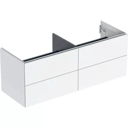 Geberit One alsó szekrény mosdóhoz, négy fiókkal 135x47cm, magasfényű fehér 505.266.00.1