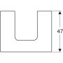 Geberit One mosdópult középső kivágással, pultra ültethető tálformájú mosdóhoz 60x47 cm, magasfényű fehér 505.271.00.1