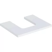   Geberit One mosdópult középső kivágással, pultra ültethető tálformájú mosdóhoz 60x47 cm, matt fehér 505.271.00.2