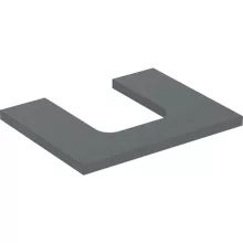   Geberit One mosdópult középső kivágással, pultra ültethető tálformájú mosdóhoz 60x47 cm, matt láva 505.271.00.3