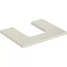  Geberit One mosdópult középső kivágással, pultra ültethető tálformájú mosdóhoz 60x47 cm, magasfényű homokszürke 505.271.00.4
