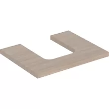   Geberit One mosdópult középső kivágással, pultra ültethető tálformájú mosdóhoz 60x47 cm, tölgy 505.271.00.5