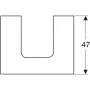 Geberit One mosdópult középső kivágással, pultra ültethető tálformájú mosdóhoz 60x47 cm, tölgy 505.271.00.5