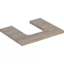   Geberit One mosdópult középső kivágással, pultra ültethető tálformájú mosdóhoz 60x47 cm, hikoridió 505.271.00.6