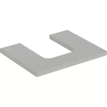   Geberit One mosdópult középső kivágással, pultra ültethető tálformájú mosdóhoz 60x47 cm, matt greige 505.271.00.7