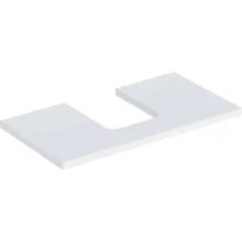   Geberit One mosdópult középső kivágással, pultra ültethető tálformájú mosdóhoz 75x47 cm, matt fehér 505.272.00.2